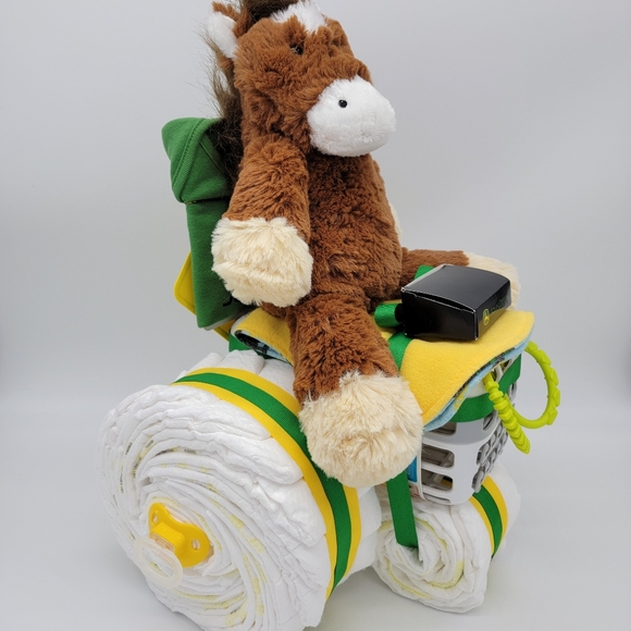 John Deere Tractor Diaper Cake - Picture 4 of 7